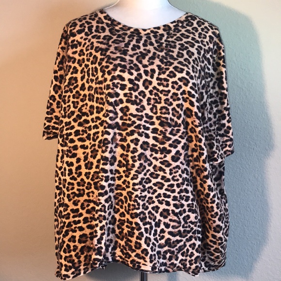 Leopard Print (Animal Print) T-Shirt, 4X - Picture 2 of 7